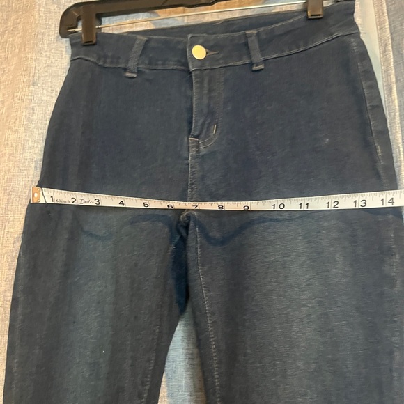 SHEIN ICON Women's Criss Cross Strap High Waist Flared Bottom Jeans - Picture 13 of 15